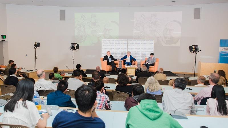 Panel speakers and audience