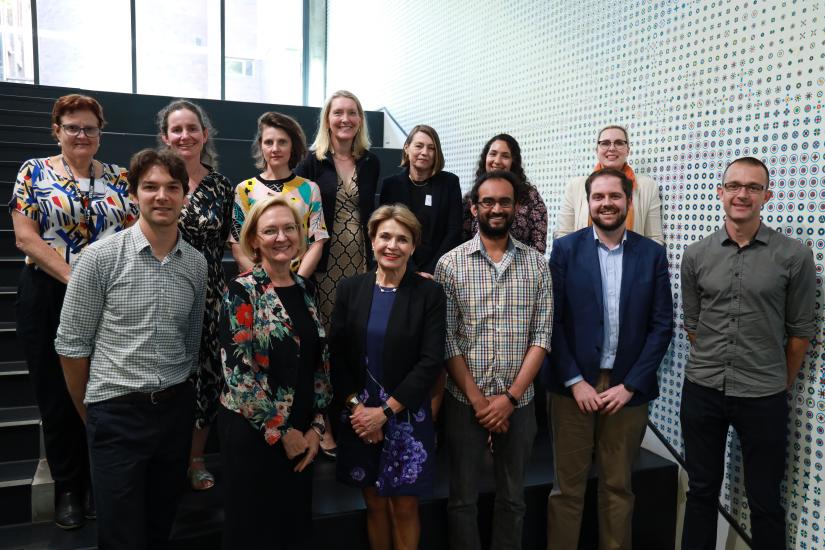 Winners pictured with Professor Kylie Readman