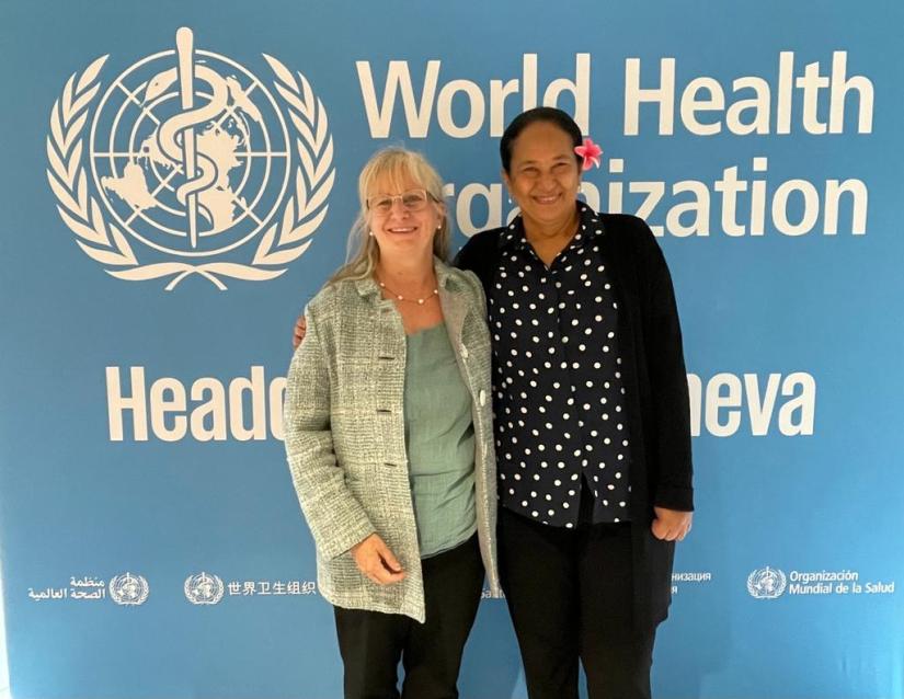 Prof Rumsey and Elizabeth Iro