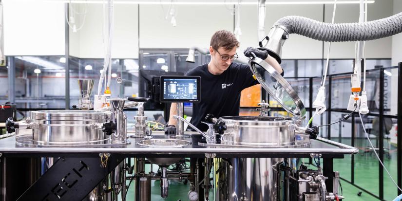 Inspecting the lauter tun of the UTS Cyber-Physical Nanobrewery