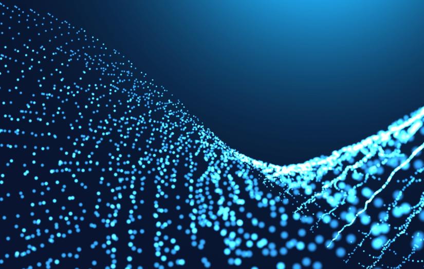 Blue Particle Wave