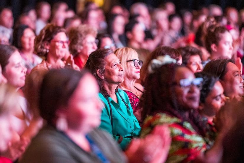 Crowd of women at UTS's 2023 International Women's Day celebrations.