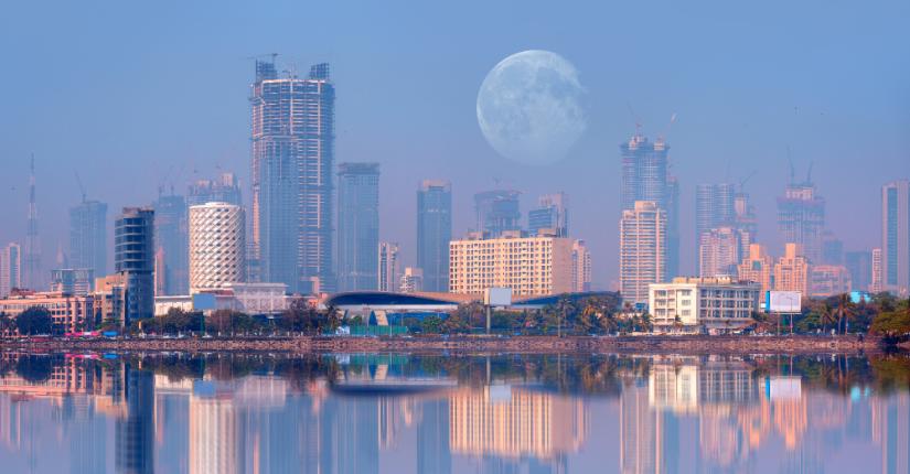 Mumbai cityscape at dusk