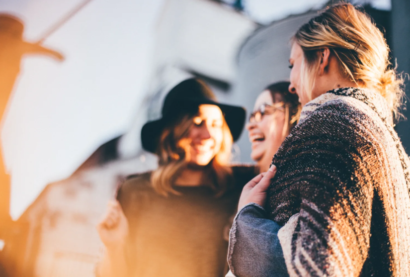 Group of girls laughing