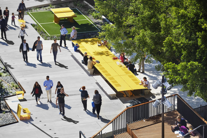 Aerial shot of the Goods Line