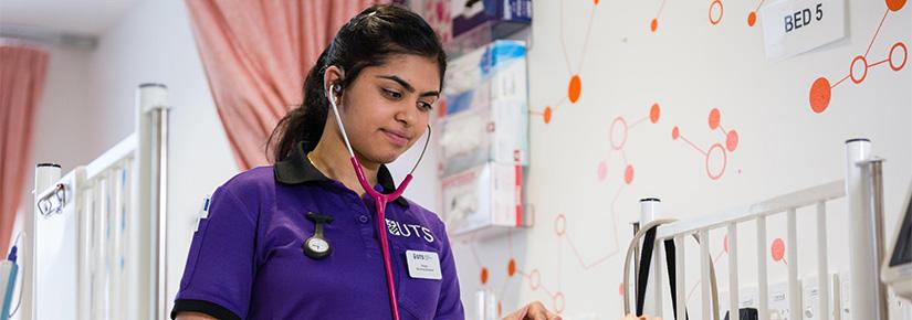 UTS nursing student learning in simulation facilities