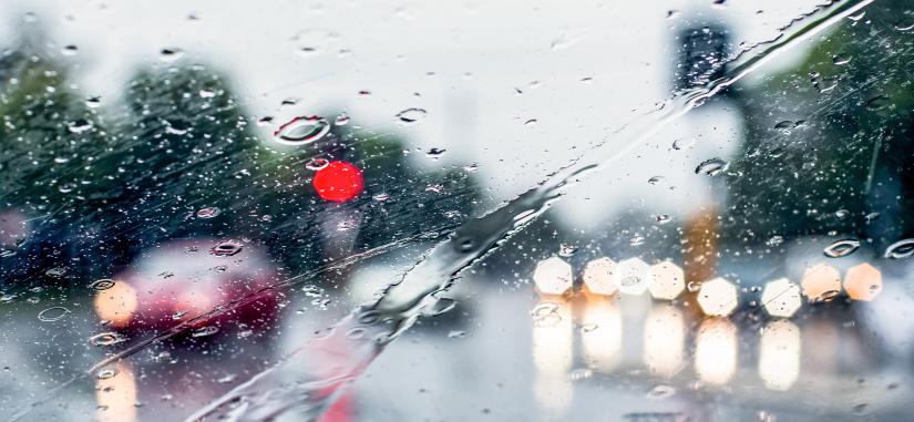 Photo of a NSW road in the rain