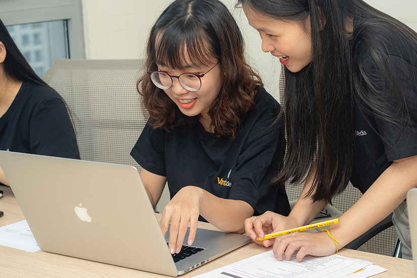 Students studying