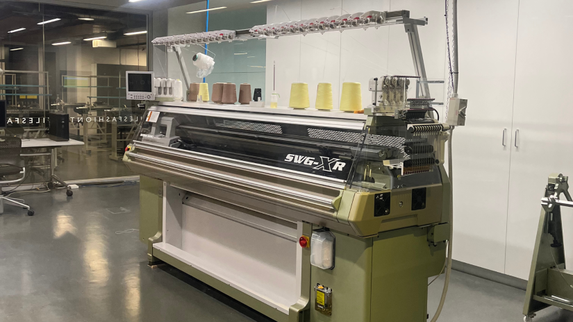 The Shima Seiki Knit Machine in a UTS workshop