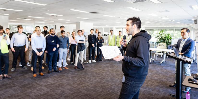 Julian Cincotta from Butter Sydney addresses the 2023 Optik cohort