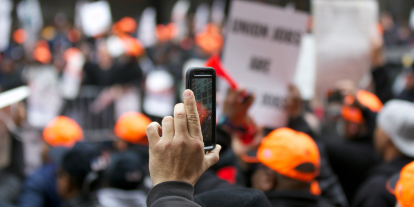 Union protestors