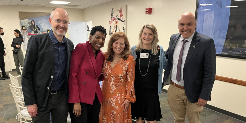 Left to right: Adam Haslett, Ayana Mathis, Jenifer Raab, Jennifer Egan, Graham Akhurst. 