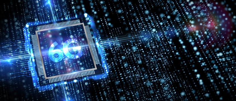 Graphic of a 6G microchip