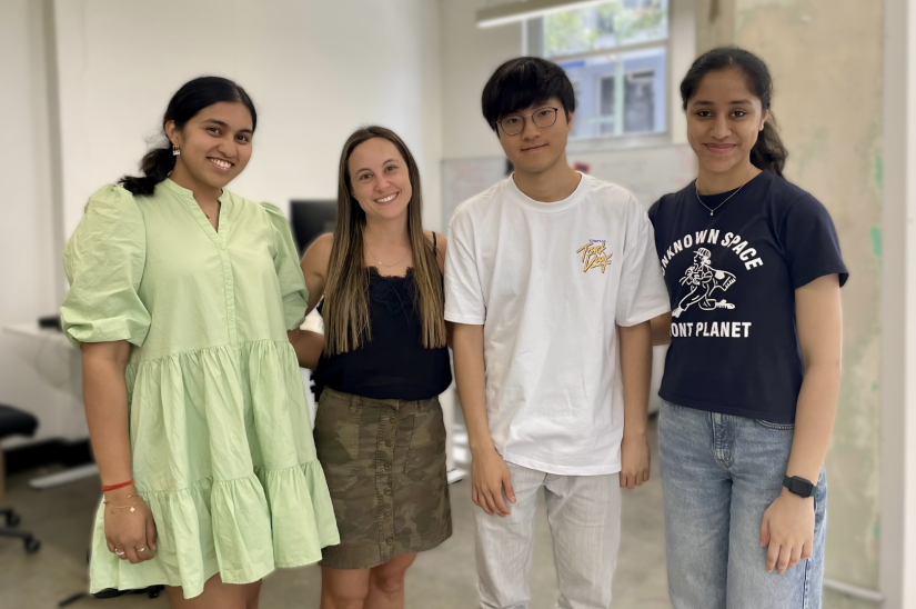 UTS startup Compass IoT team members in their UTS Startups office