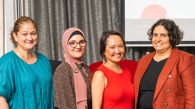 Linda James, Dr Rayan Saleh Moussa, Dr Vanessa Yenson and Professor Meera Agar