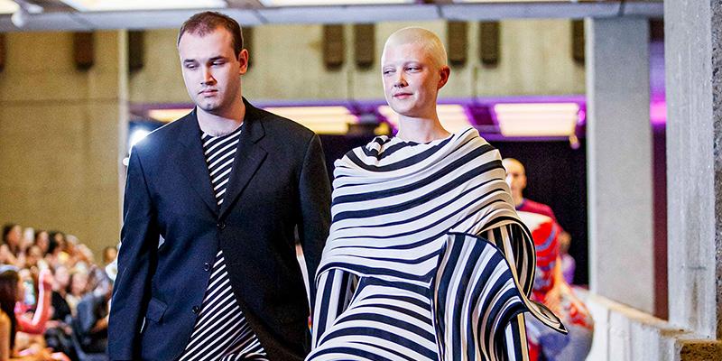 Alexander Enticknap with model on catwalk