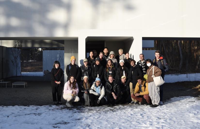 Group of students outside a building