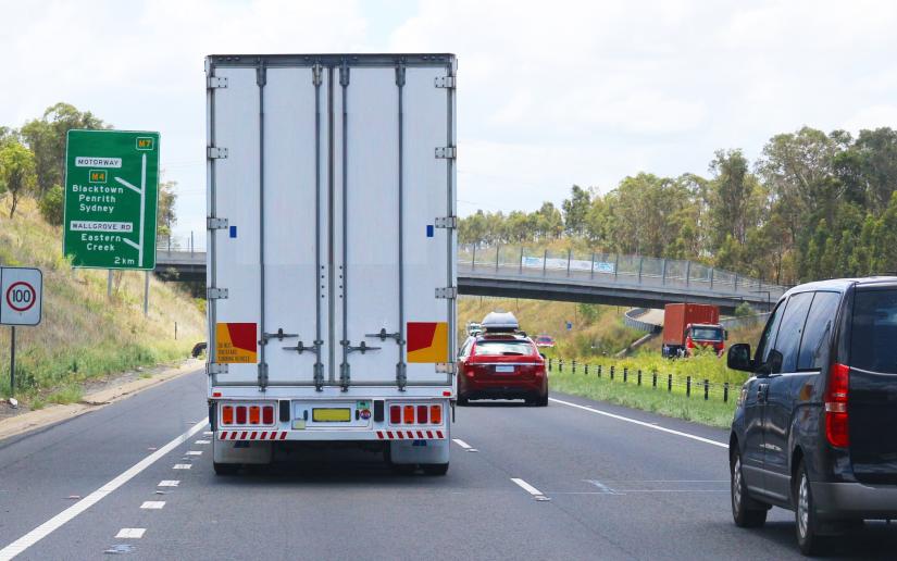 A truck amidst other traffic on the M4 motorway coming into Sydney. Picture: Adobe Stock