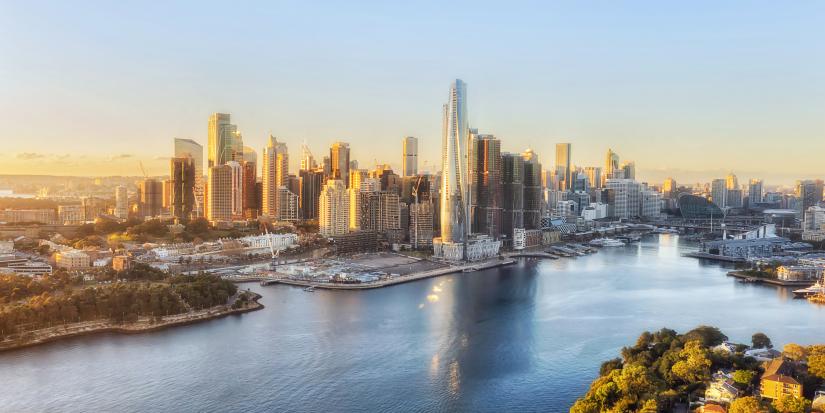 Aerial view of Sydney city