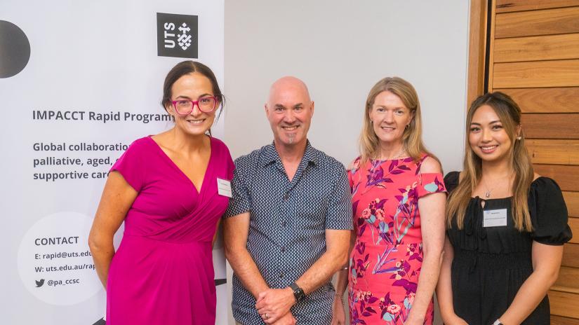 Dr Caitlin Sheehan, Dr Ross Drake, Linda Brown and Yinyin Phyo