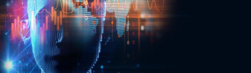 Abstract image of data and graphs