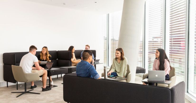 Law students sitting in Building 2