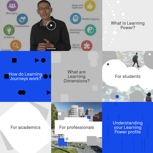Screenshot of Learning Power page