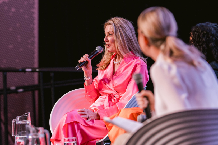 Anna Funder speaking on the IWD 2024 panel