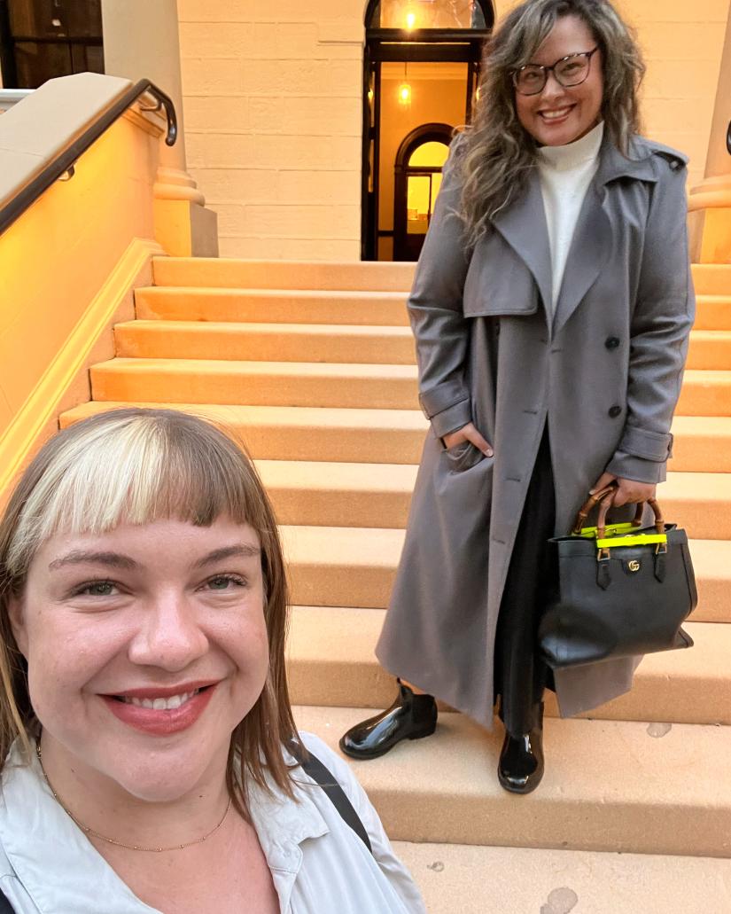Photo of Alison Whittaker and Latoya Rule at NSW Parliament