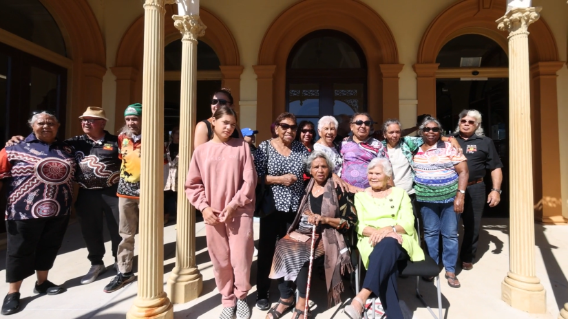 Attendees at the Coota Wagga Train Unveiling