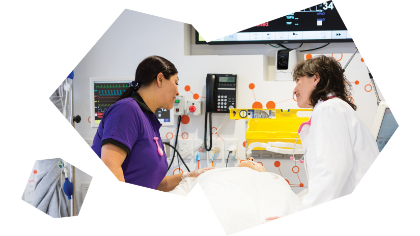 Health student in clinical lab