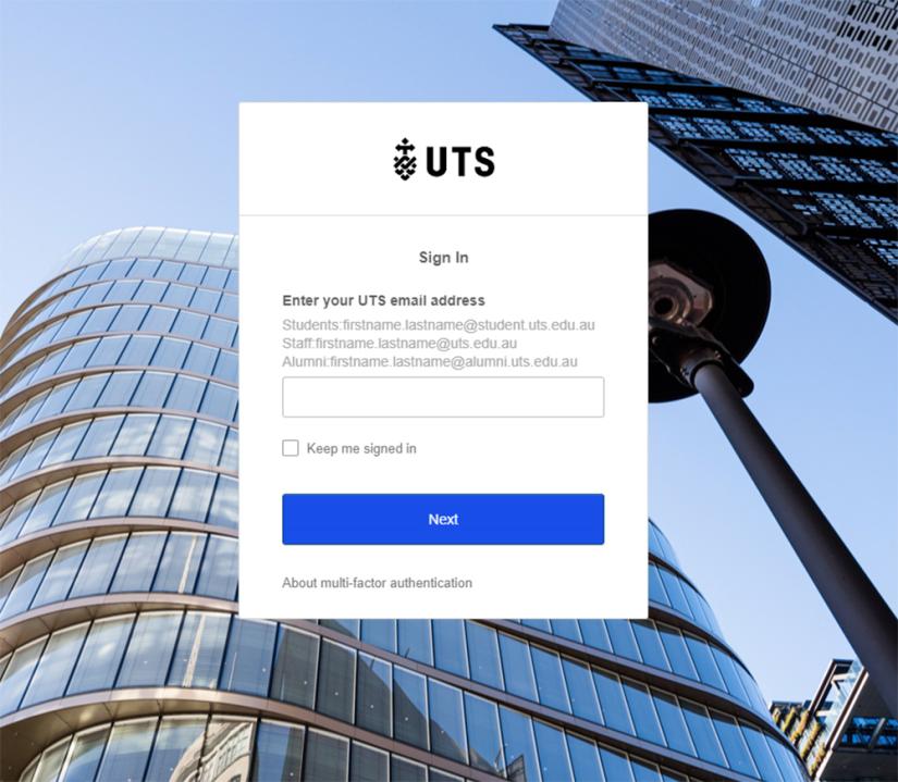 Screenshot of login for utsworkspace.cloud.com