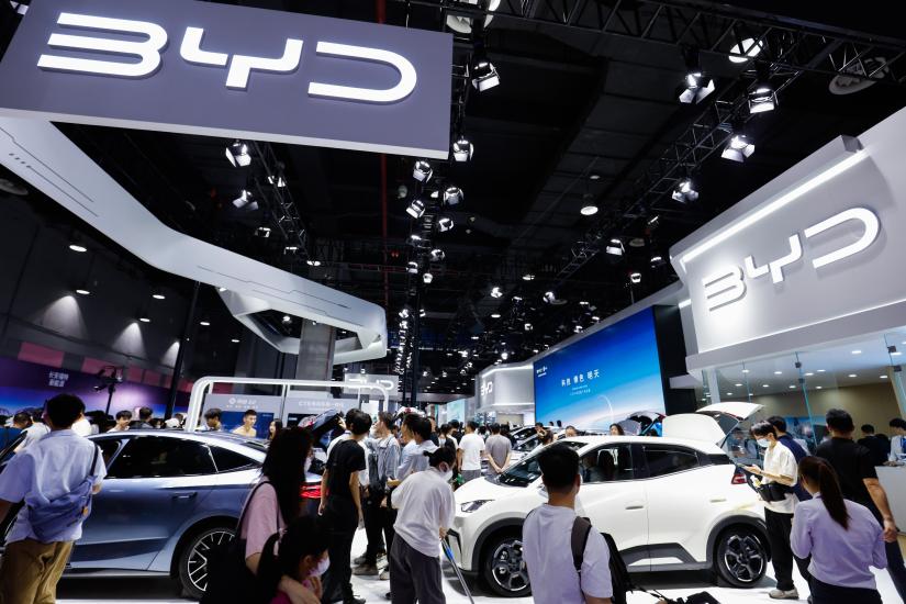 BYD Auto at the International Auto Show in Guangzhou, PRC on May 1 2024 (humphery / Shutterstock)