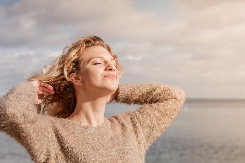 Woman in the sunlight