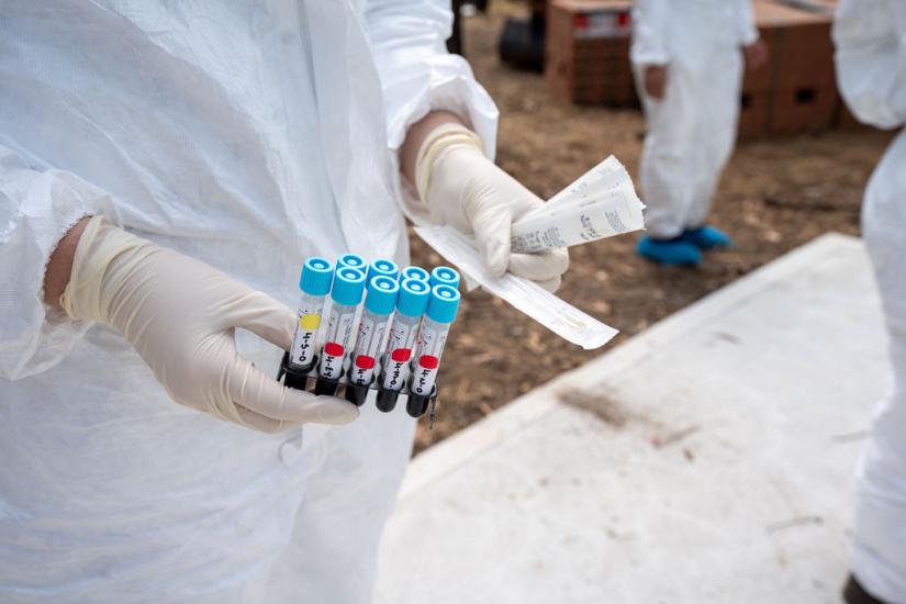 Evidence gathering as part of the joint police-military disaster recovery exercise at AFTER. Picture by Grainger Films