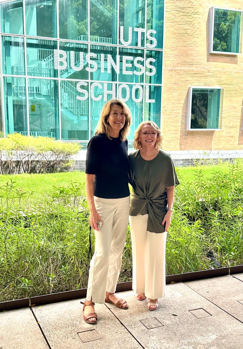 Suzy Green and Rosemary Sainty in front on the UTS Business School