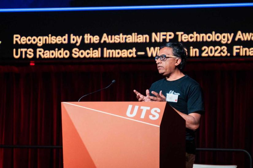 Raj Calisa from UTS Rapido presenting at UTS Social Impact Showcase 2025