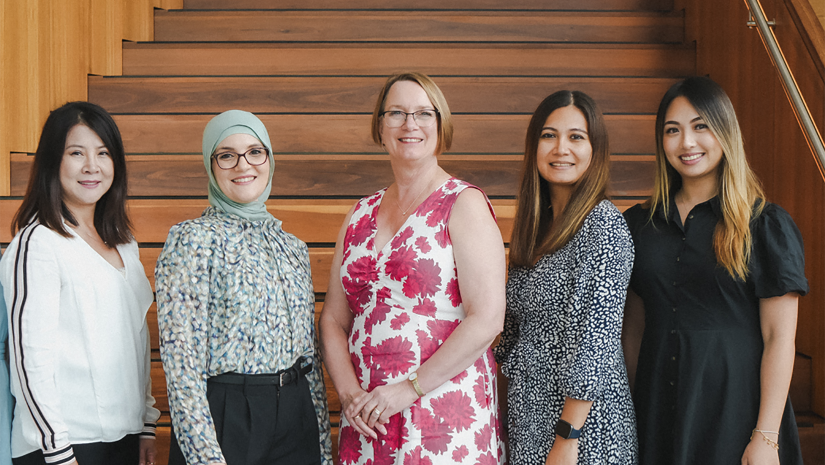 Lynne Chen, Rayan Saleh Moussa, Belinda Fazekas, Charmain Strauss and Yinyin Phyo