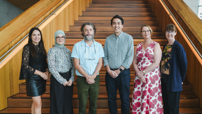 Dr Mariana Sousa, Dr Rayan Saleh Moussa, Associate Professor Tim Luckett, Professor Brian Le, Belinda Fazekas, Fran Hyslop