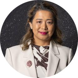 Phyo Phyo San smiling and looking at the camera