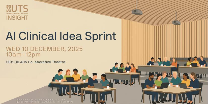 Event invitation for the 2025 UTS AI Clinical Sprint