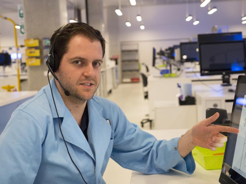 Scott Chadwick in his lab Scott Chadwick in his lab