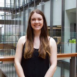 Portrait shot of Charlotte in UTS building 10