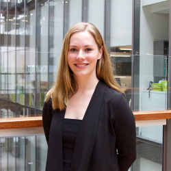 Portrait shot of Elizabeth in UTS building 10