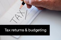 Tax written on paper