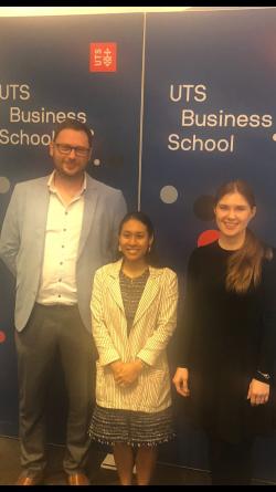 Elena Meshcheriakova (left), Sopany Saing (centre), Prof Stephen Goodall (left)