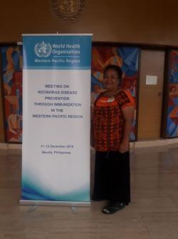 Nurse at World Health Organisation meeting