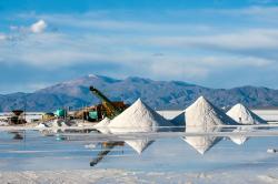 Lithium mining - Salinas Grandes Salt desert in the Jujuy, Argentina