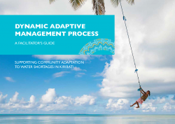 Facilitators guide for supporting community adaptation to water shortages in Kiribati cover