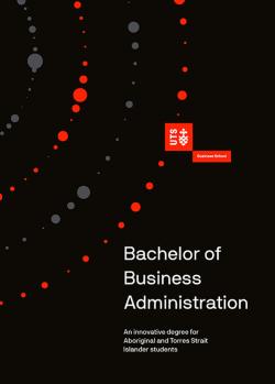 Cover of course guide for UTS Bachelor of Business Administration